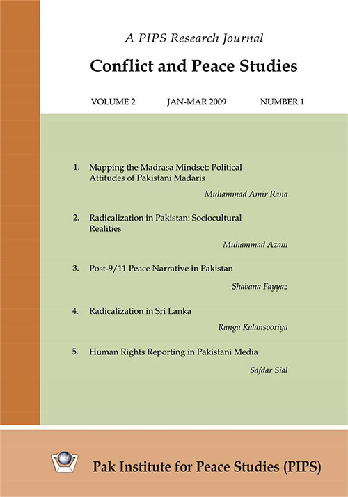 Book Cover: Conflict and Peace Studies, Vol-2, No-1, Jan-Mar 2009