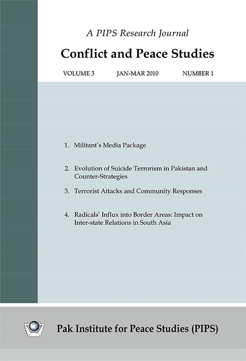 Book Cover: Conflict and Peace Studies, Vol-3, No-1, Jan-Mar 2010