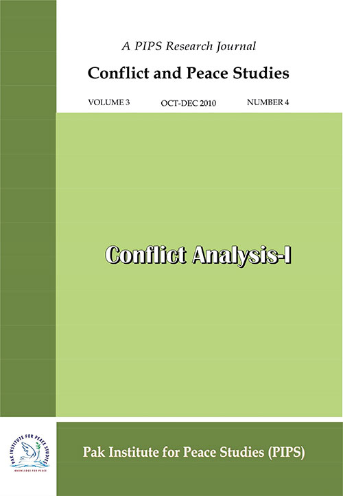 Book Cover: Conflict and Peace Studies, Vol-3, No-4, Oct-Dec 2010