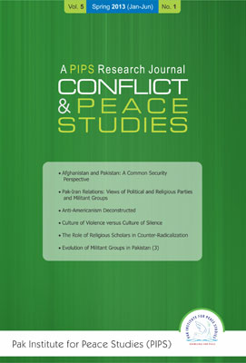 Book Cover: Conflict and Peace Studies, Vol-5, No-1, Jan-Jun 2013