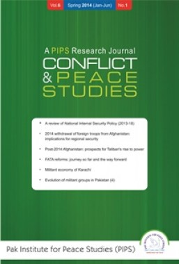 Book Cover: Conflict and Peace Studies, Vol-6, No-1, Jan-Jun 2014
