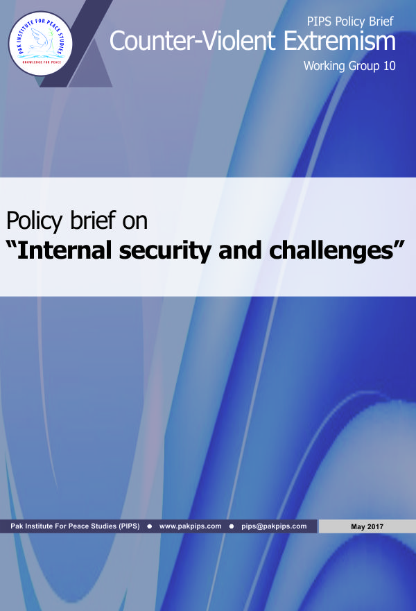 Book Cover: National Policy brief-10 Internal security and challenges