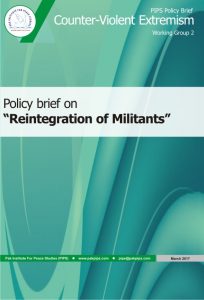 Book Cover: National Policy brief-2 Reintegration of Militants