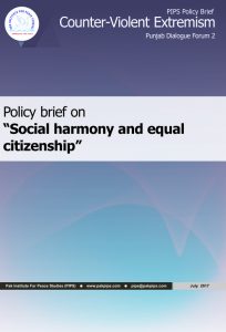 Book Cover: Punjab Policy brief-2 Social harmony and equal citizenship