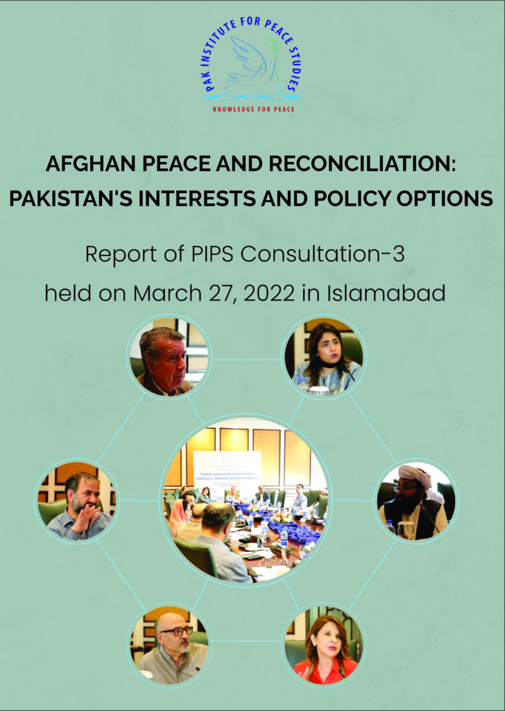 Book Cover: AFGHAN PEACE AND RECONCILIATION:  PAKISTAN'S INTERESTS AND POLICY OPTIONS 3